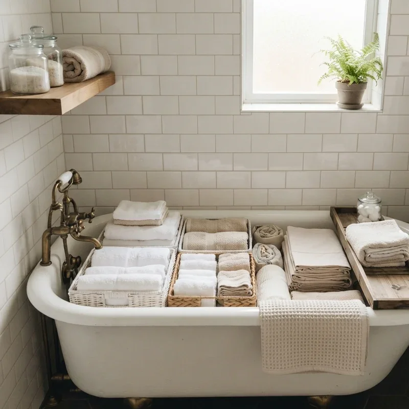 Unused Bathtub Storage Ideas