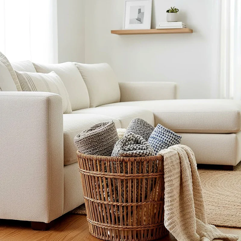 15 Living Room Blanket Storage Ideas for Style