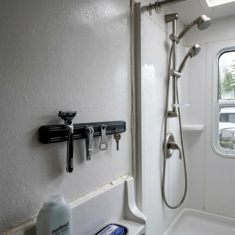 RV Shower Storage Ideas
