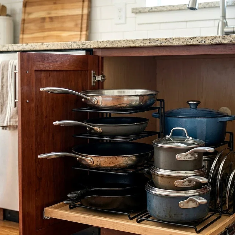 Pots and Pans Cabinet Storage Ideas