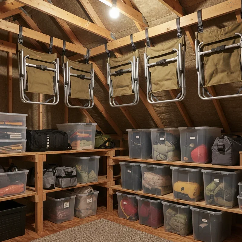 Camping Chair Storage Ideas