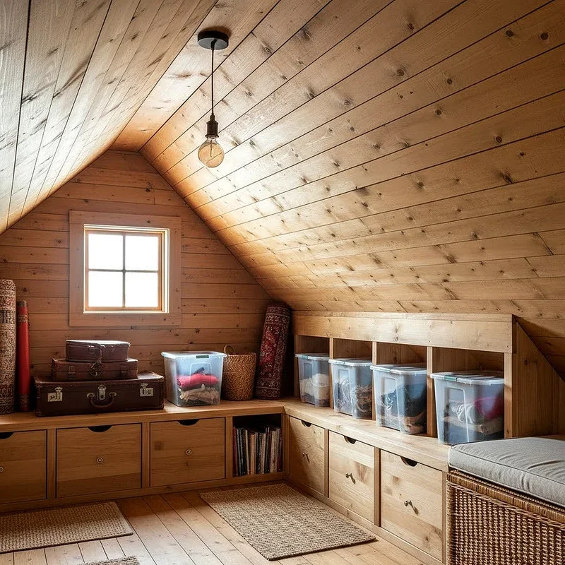 15 Low Attic Storage Ideas for a Tidy Home
