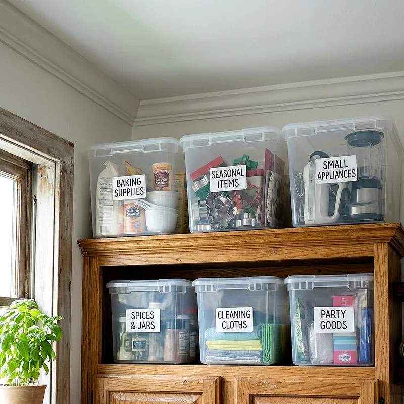 Above Kitchen Cabinet Storage Ideas