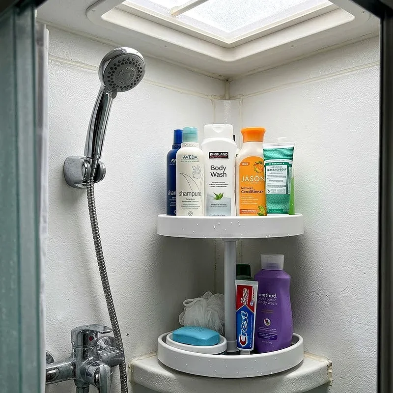 RV Shower Storage Ideas