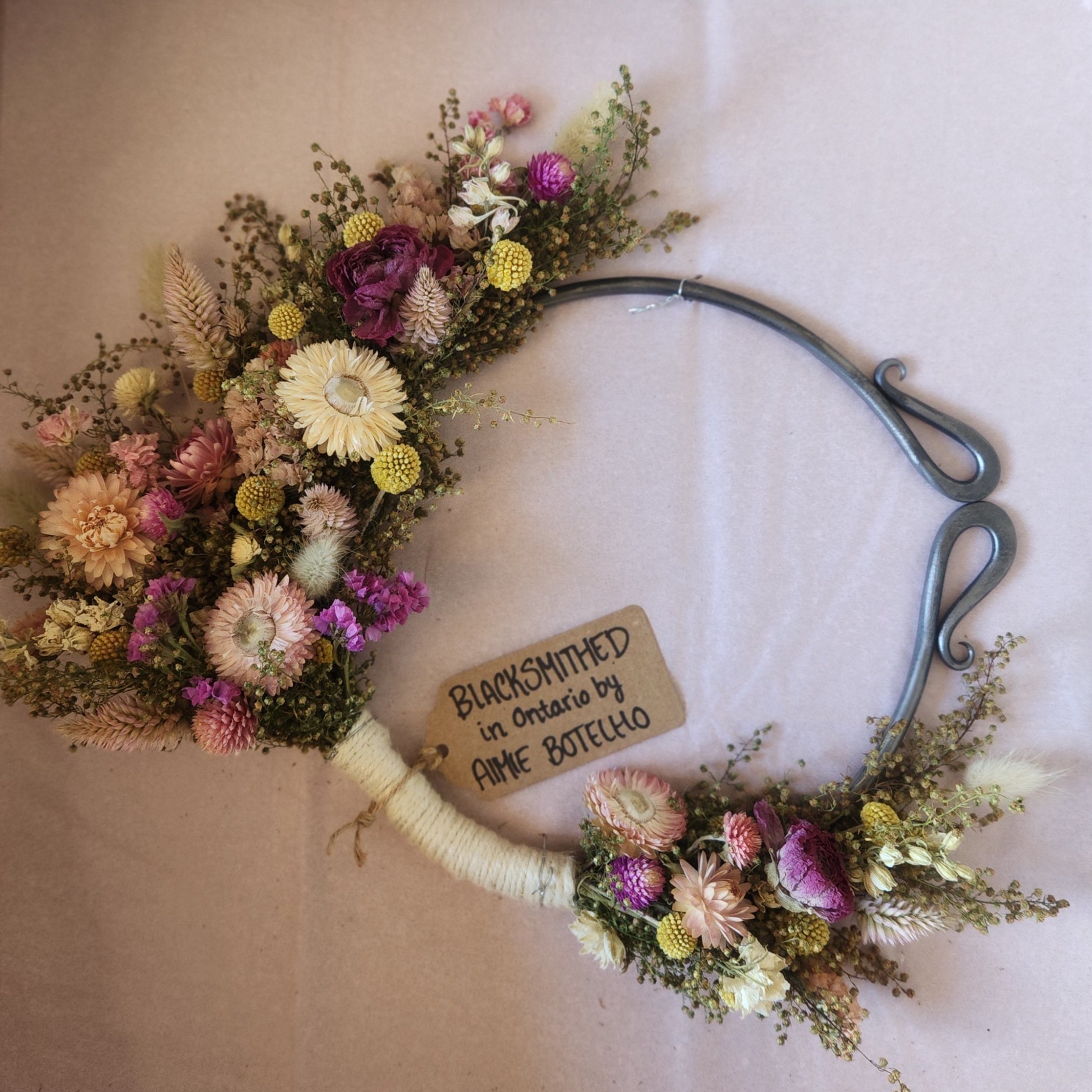 Dried Flower Wreath - 12" diameter