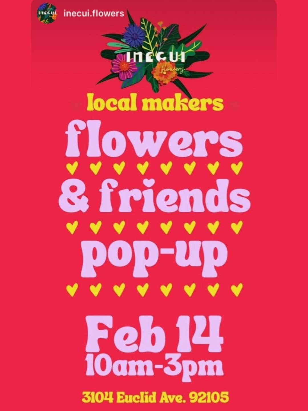 💞 If your idea of romance is local blooms and indie makers, there's no place sweeter!

Our neighbors @inecui.flowers have the sweetest vendors, all local, and independent!

🌸 Come visit today for feel good holiday enjoyment. They're also open Weds-