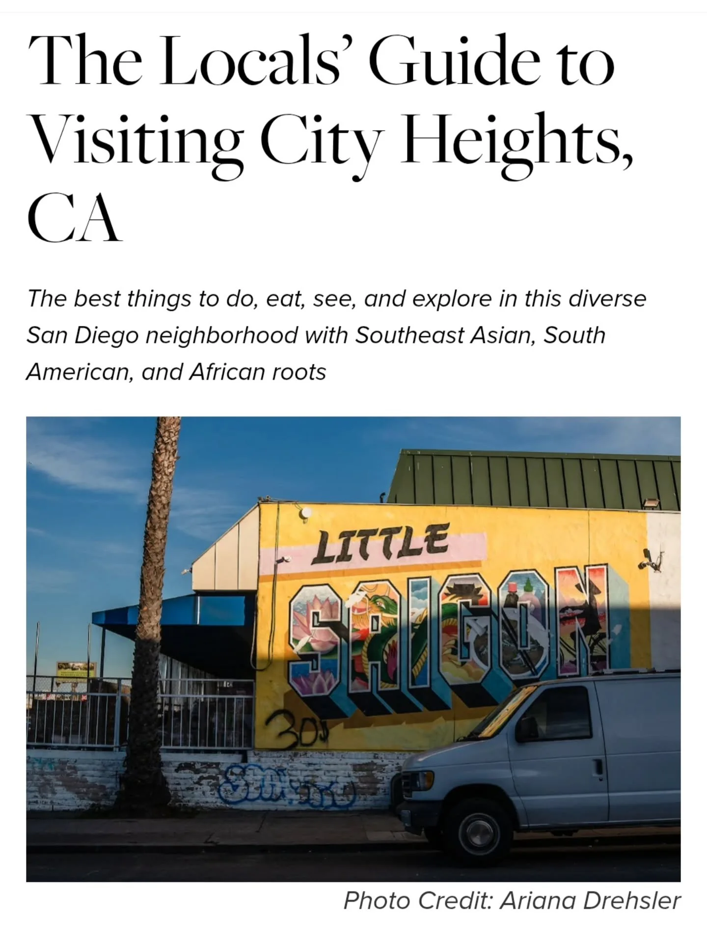 Thank you to @sandiegomag for the beautiful neighborhood recap! Word limits are the only thing keeping the nearly 3000 other small businesses from your digital pages, we get it!

Follow them and hype this piece so they know to get more beautiful cove