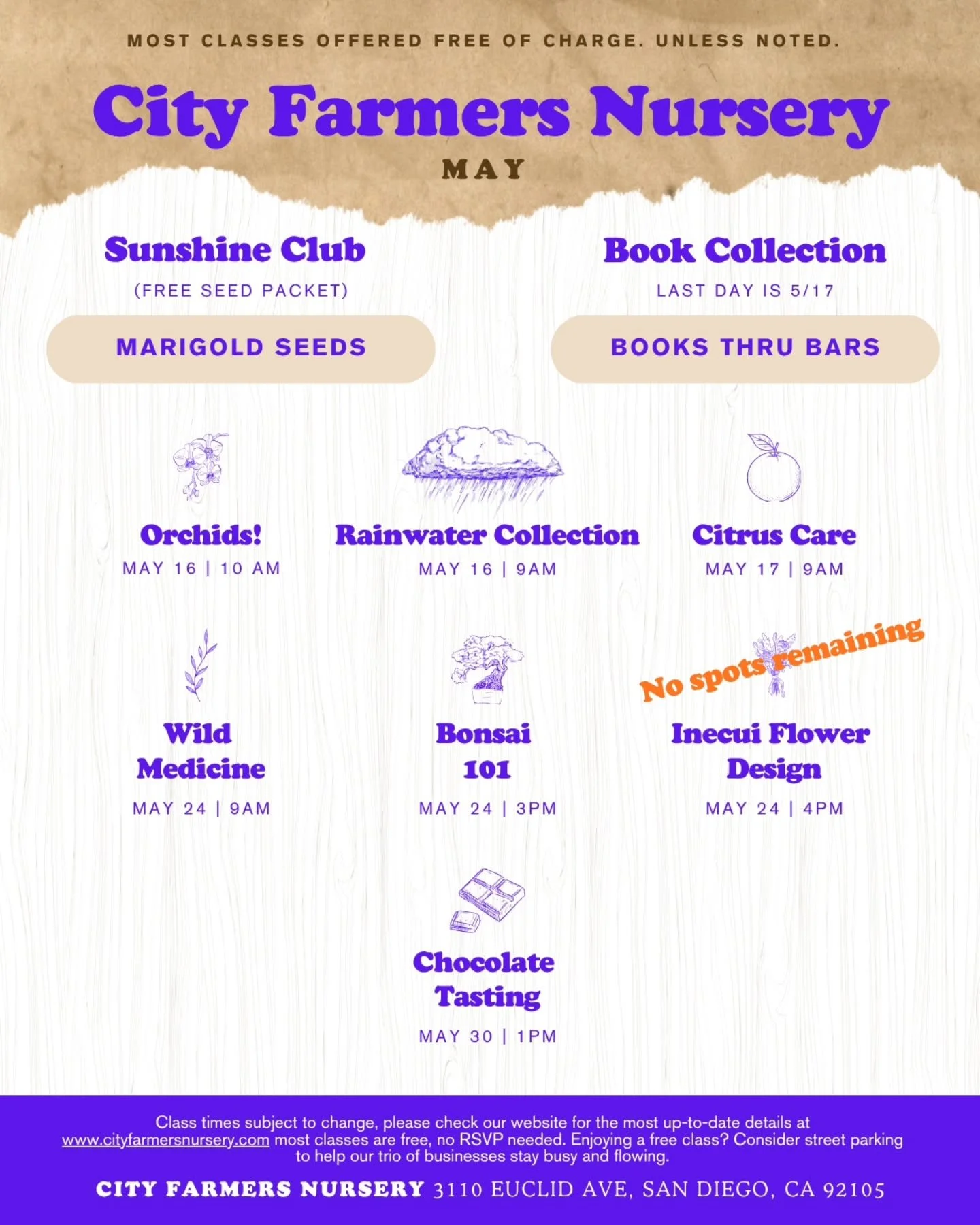 Ways to grow, gain, give and gather - all month long!

Nurseries offer advice and plants, and we offer connection and collection, too!

Get:
🌻 Free seeds (marigolds) with our sunshine club. Collect a hand-packed seed pack 4x a year.

Give:
📚 Softco
