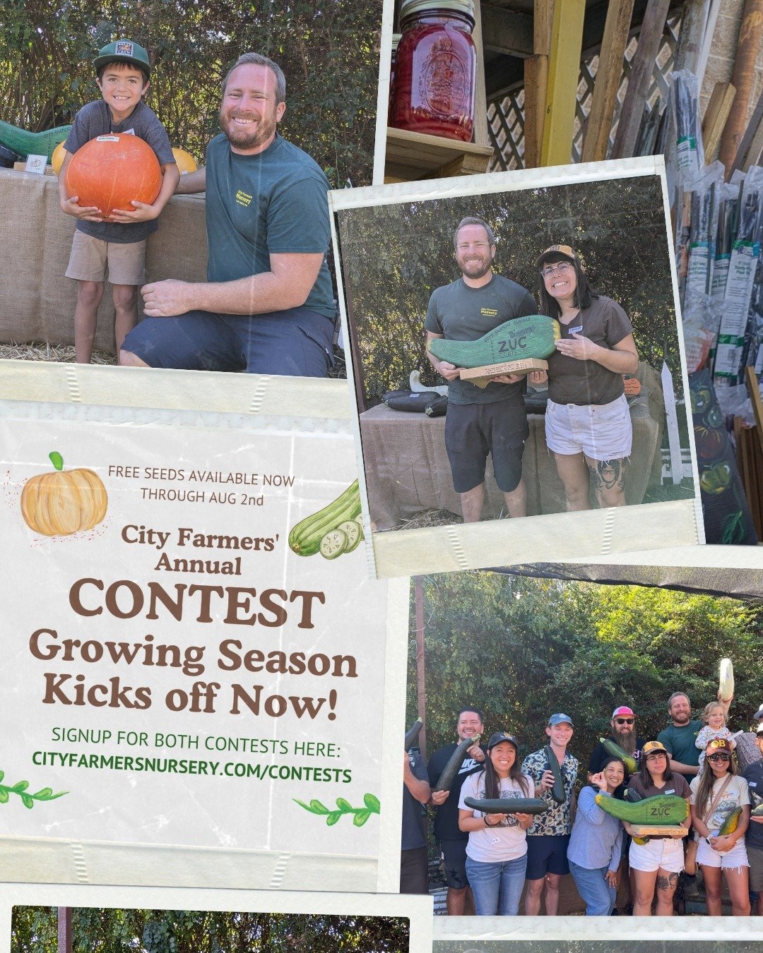 It&rsquo;s officially contest season 🌱

🎃 39 years of pumpkin growing magic
🥒 12 years of zucchini giants and surprises

From tiny gardeners to seasoned growers, this is your moment.
Seeds are FREE and sign up is easy in store.

Who&rsquo;s ready 