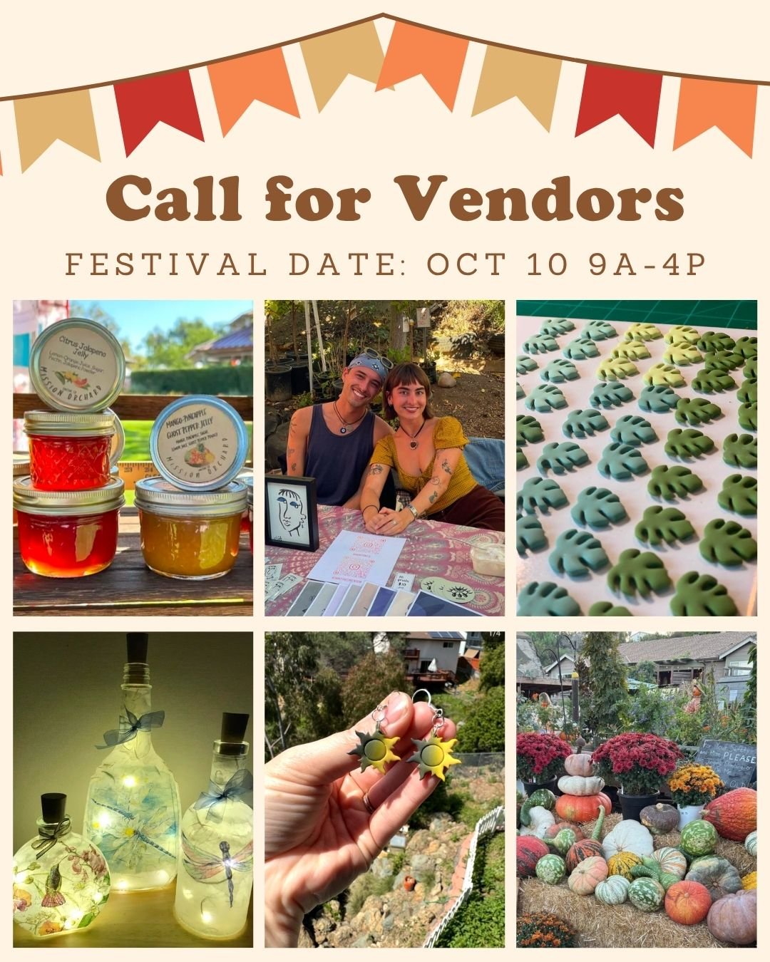 🍂 Every fall, dozens of local artists turn our nursery into a one-day marketplace of handmade goods.. This year our 2026 Fall Harvest Festival is on October 10th, 9a-4p.

The way it works: registration happens in person on sign-up day, and to find o