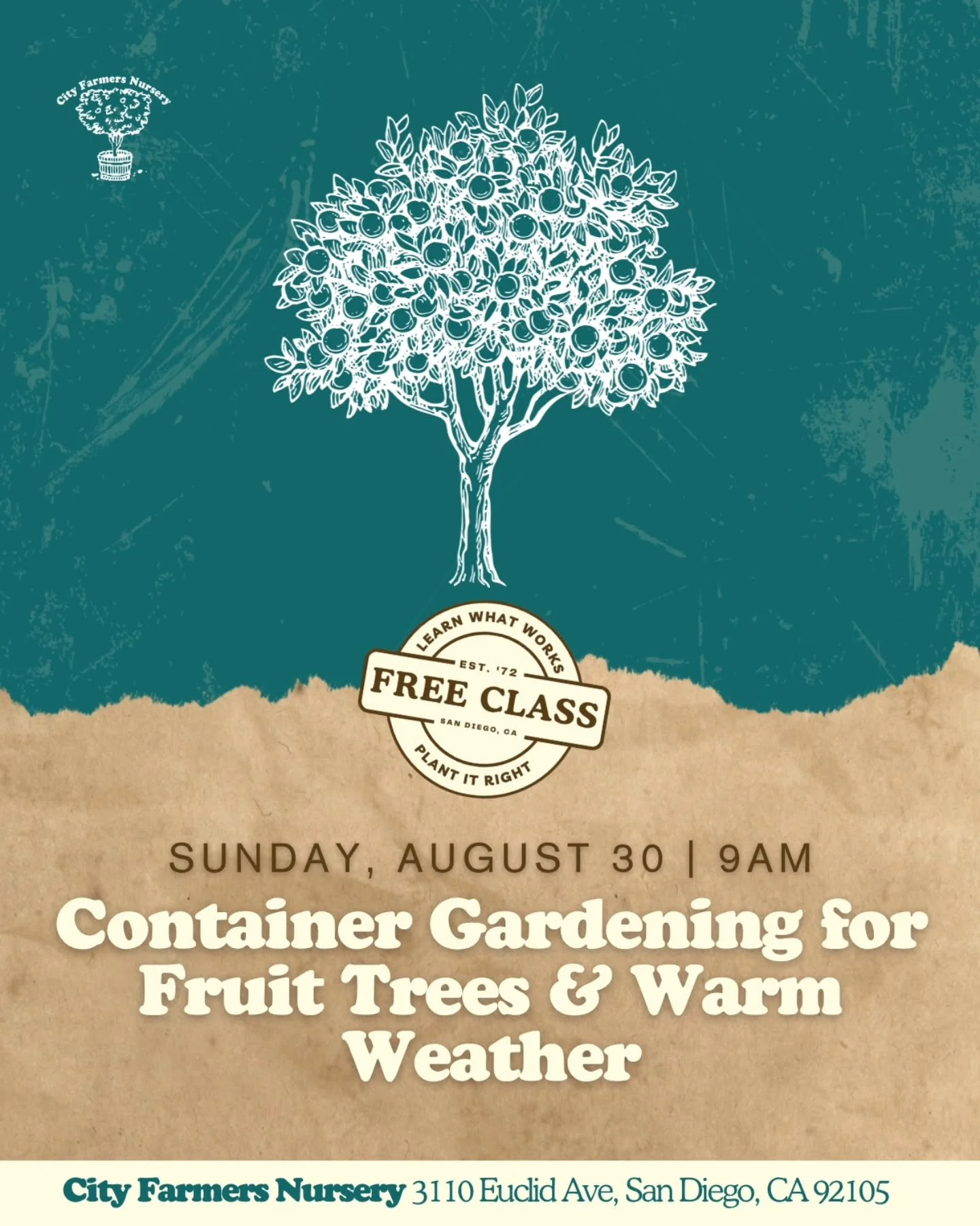 🥭🍑🌳 Spaces that you want to explore with fruit trees? Let's make use of all the areas and turn them into something useful. 

Free class, today at 9a!

Containers can do a lot more than hold one plant in a corner, especially when they are matched t
