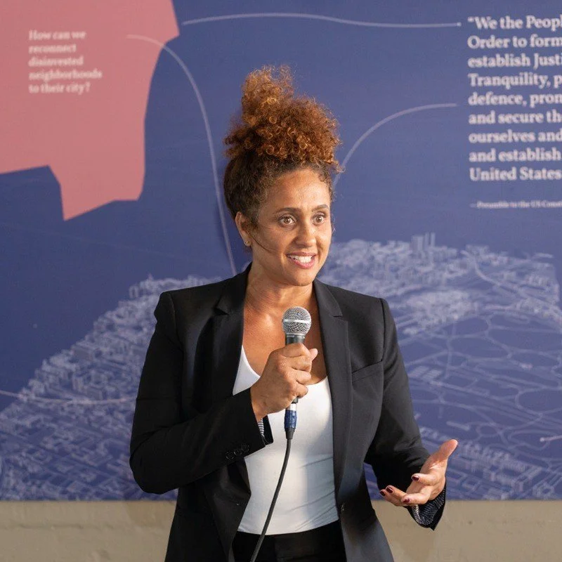 Vesi founder April De Simone, speaking about Vesi's shared value model.