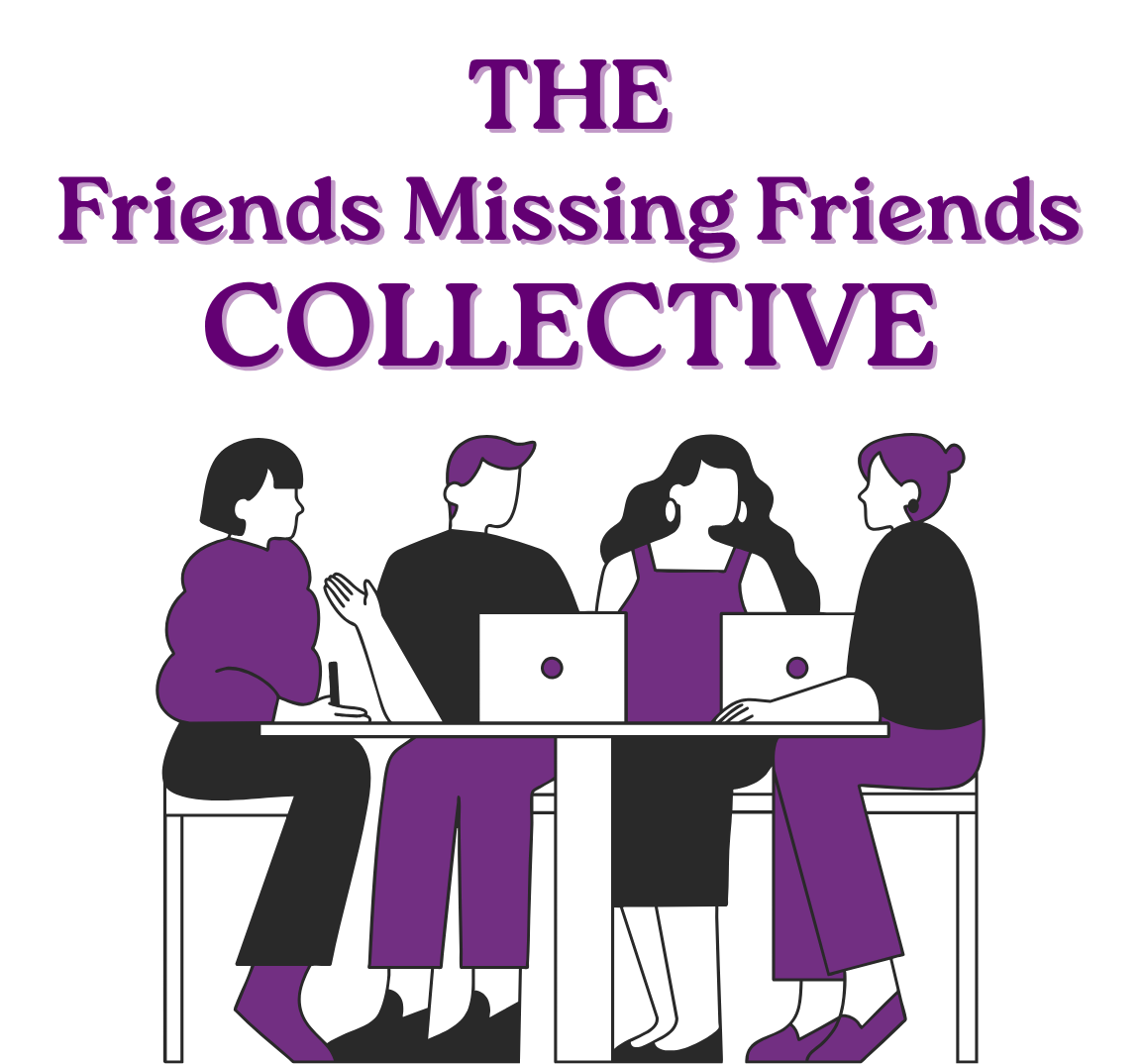 group of friends with arms around each other's shoulders