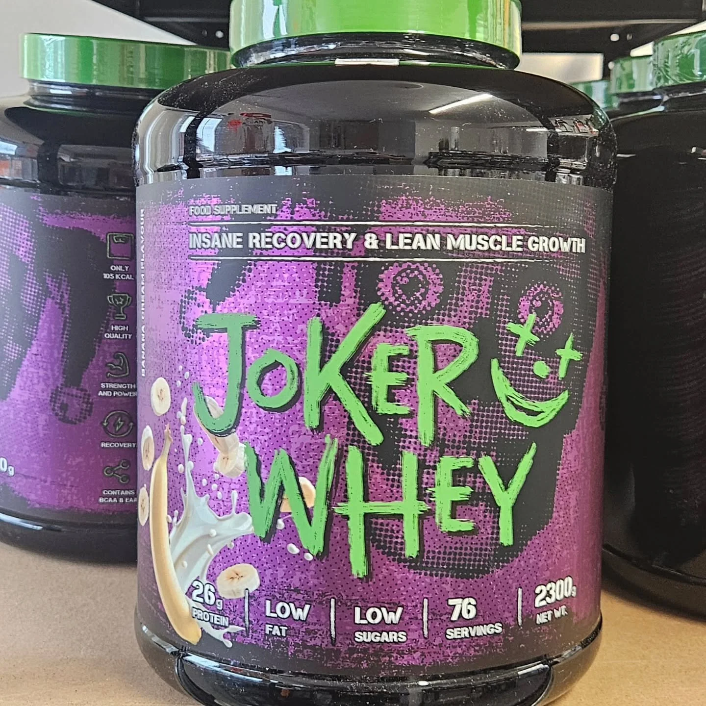 #proteinshack_ NEW JOKER WHEY PROTEIN IN STOCK TODAY 8 DIFFERENT FLAVOURS 26GM PROTEIN LOW SUGAR 76 SERVINGS 2.3KG TUB &pound;46.99 TASTES BANGING MIXES 👌