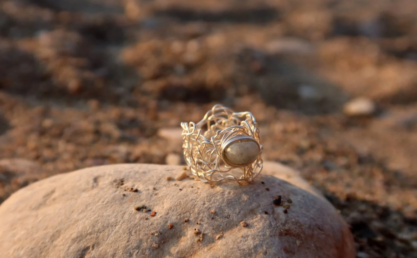 scribble ring - grey