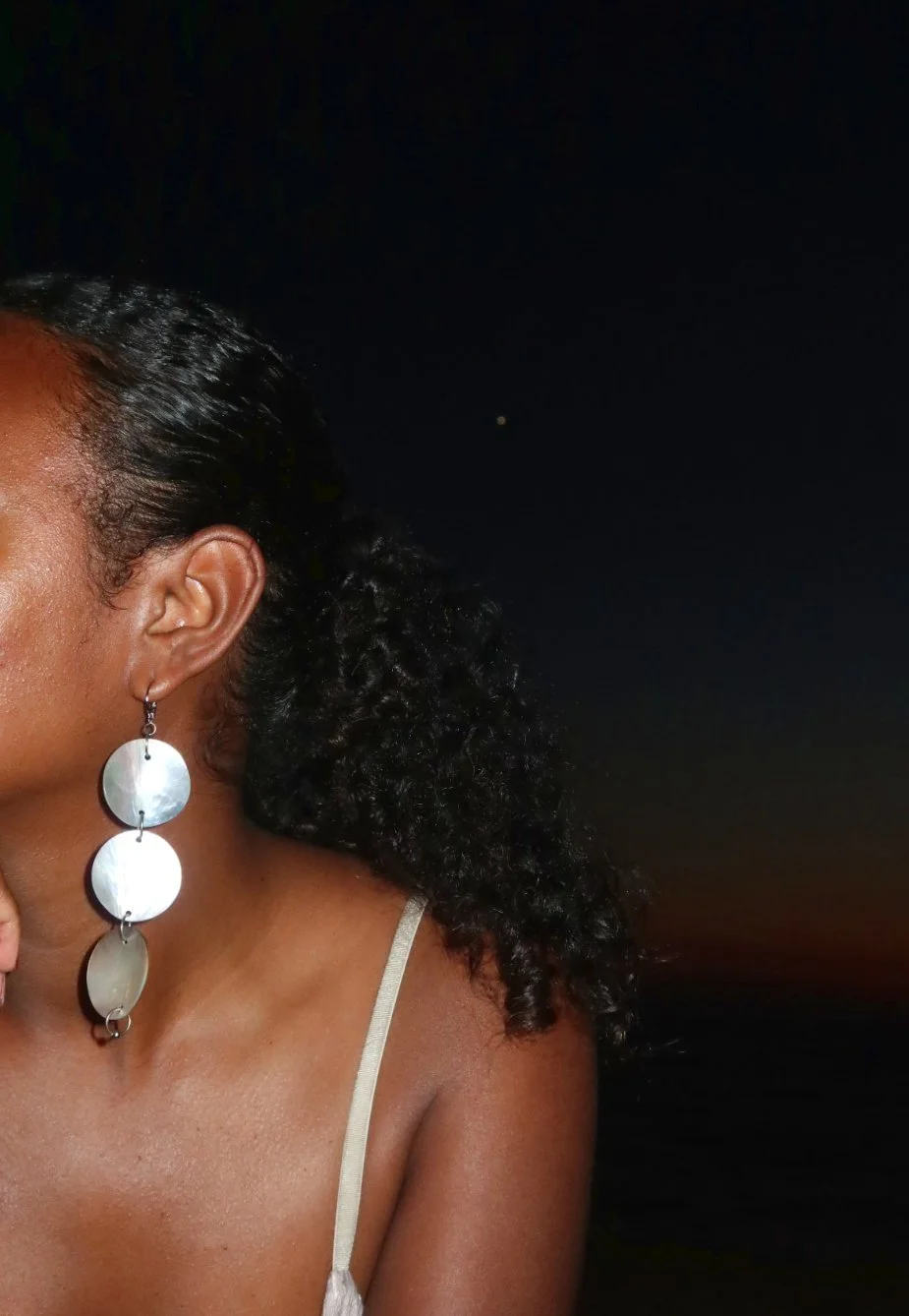 pearlescent earrings