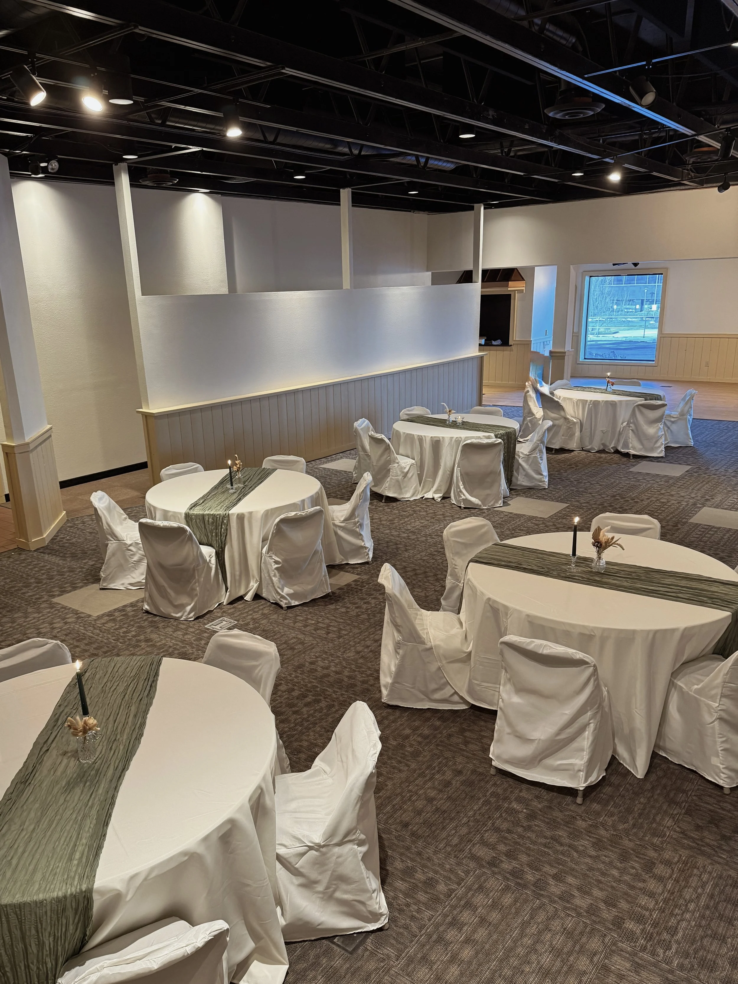 Our space has both a mens and womens restroom with multiple stalls perfect for bigger events.