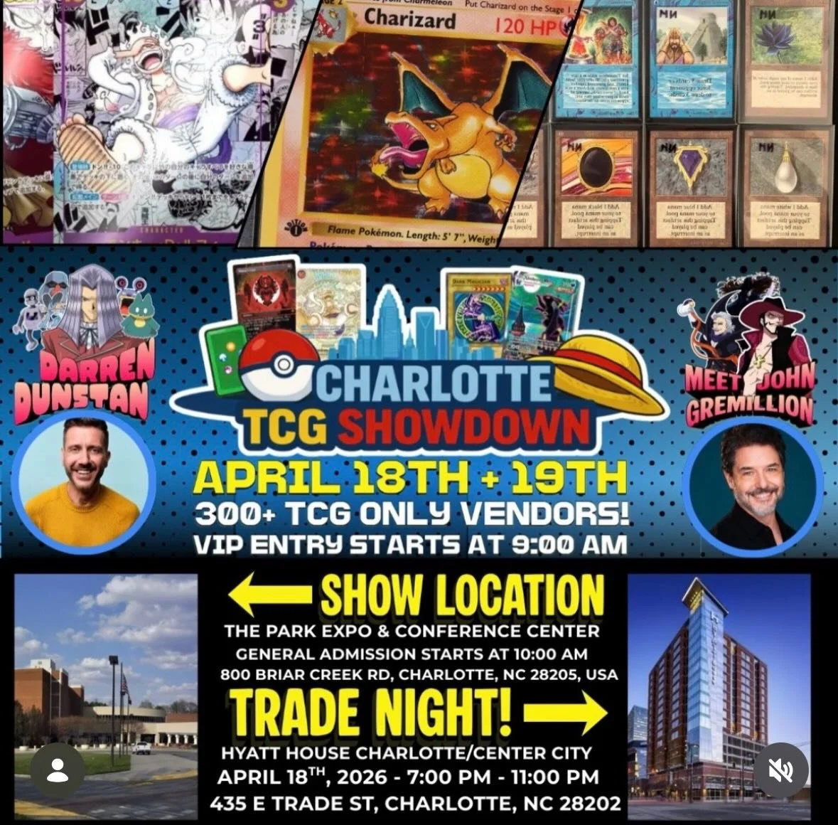 See u this weekend, Charlotte!!! We&rsquo;re bringin&rsquo; the prints, cards and Funkos! #yugioh #pegasus #pokemon #munchlax #blaziken @powproductionsnc @epochtalent