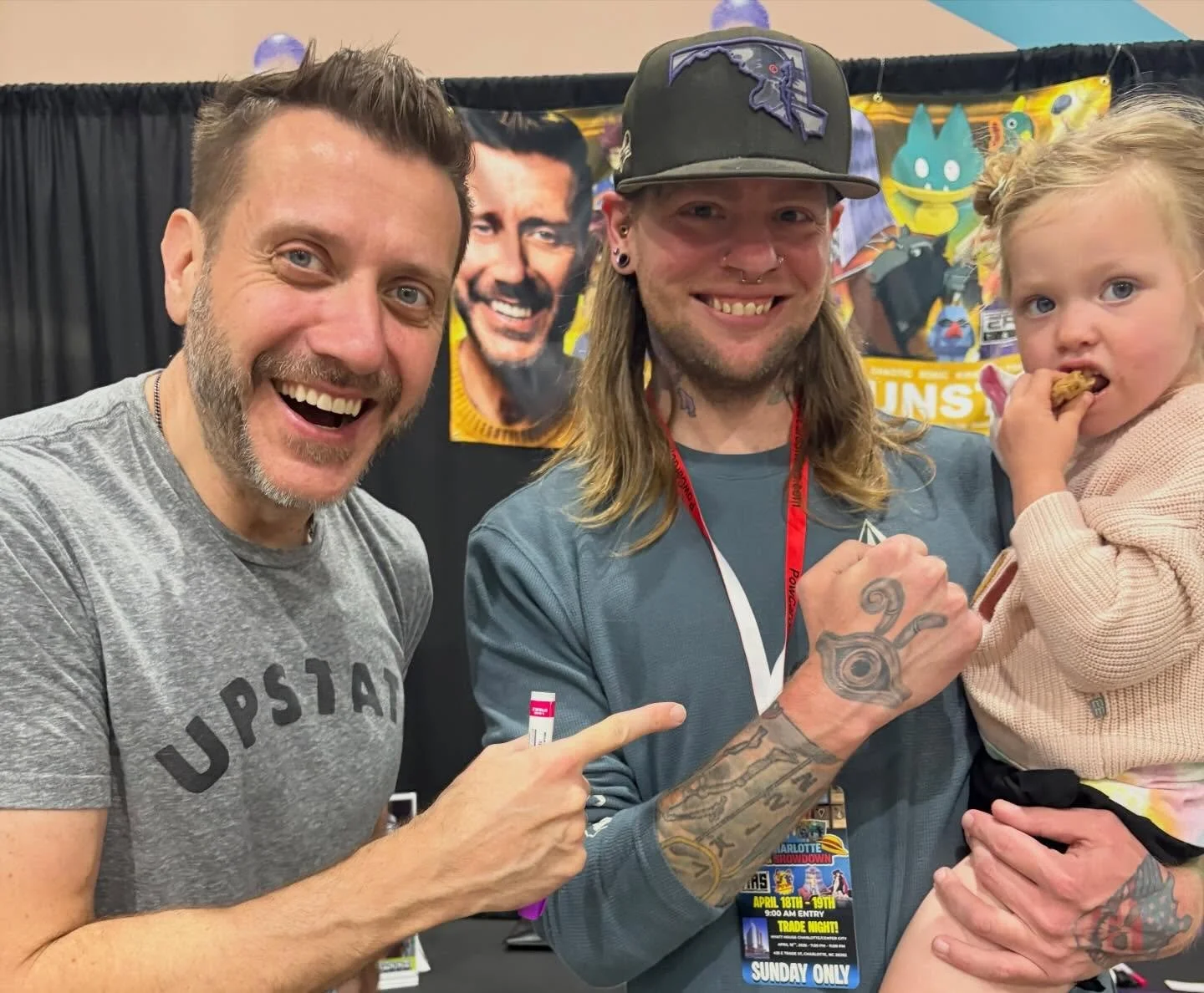 Millennium Tat!!! So great to meet u @zacharyhoffstaetter @graykitty92 ! Thanks for coming all this way! @powproductionsnc @epochtalent #yugioh #pegasus