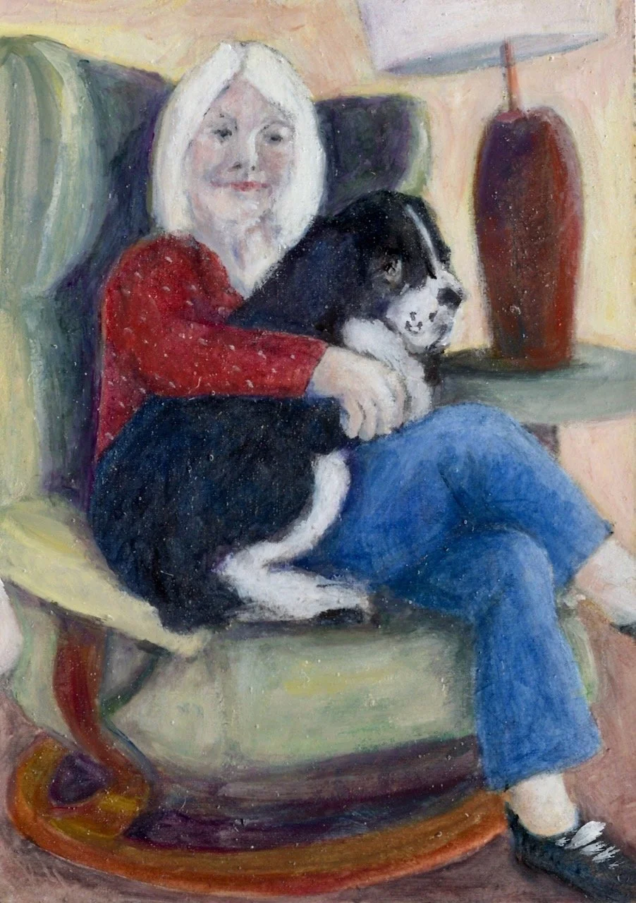 Amy and Brody - an oil painting