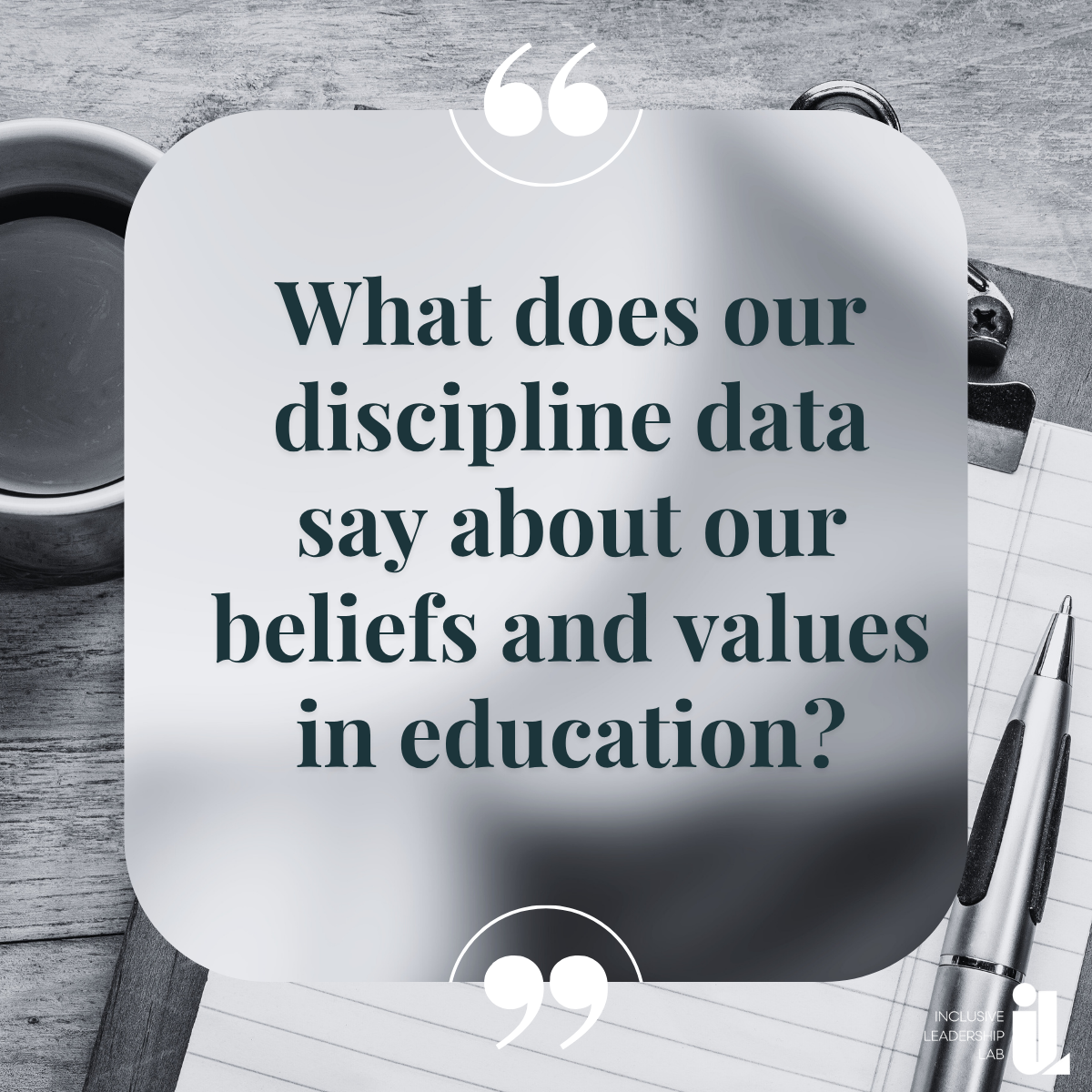 What does our discipline data say about our beliefs and values in education?