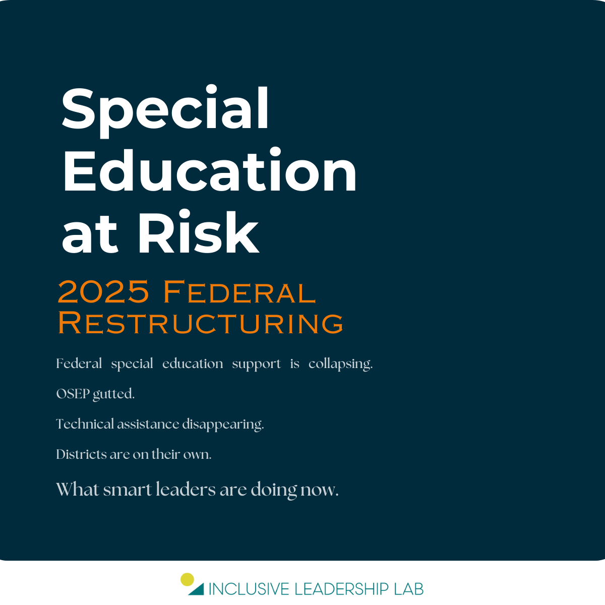 Special Education at Risk: 2025 Federal Restructuring