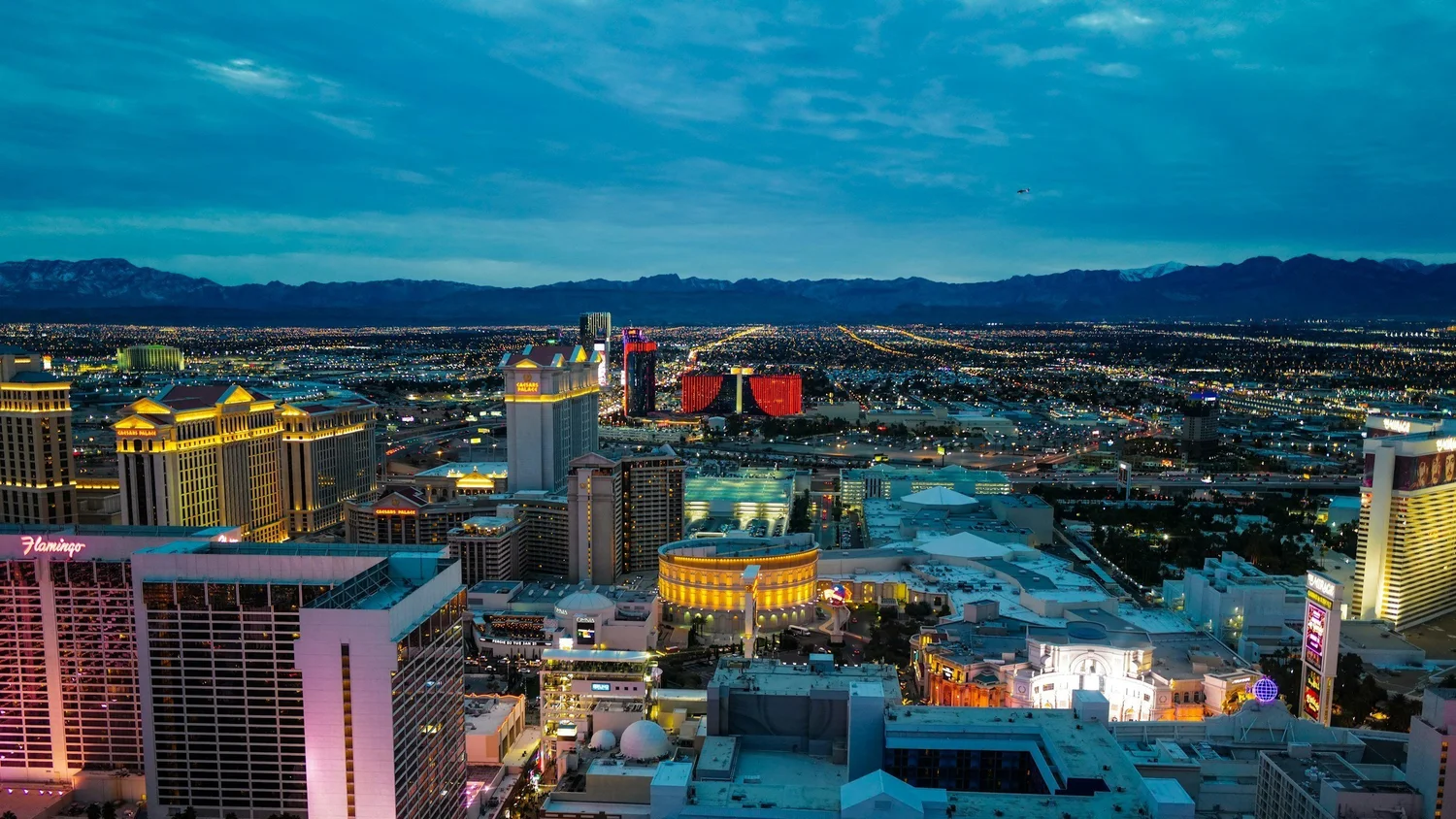 Las Vegas Strip skyline at dusk in Las Vegas showcasing real estate market opportunities