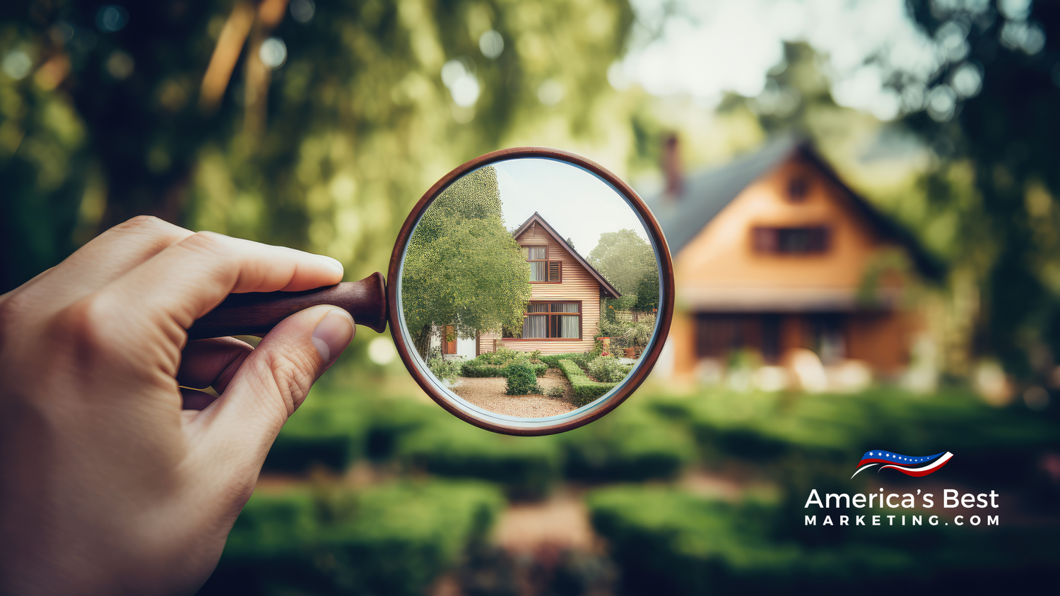 Graphic banner with house outline, checklist icons, and headline about turning home inspections into content offers.