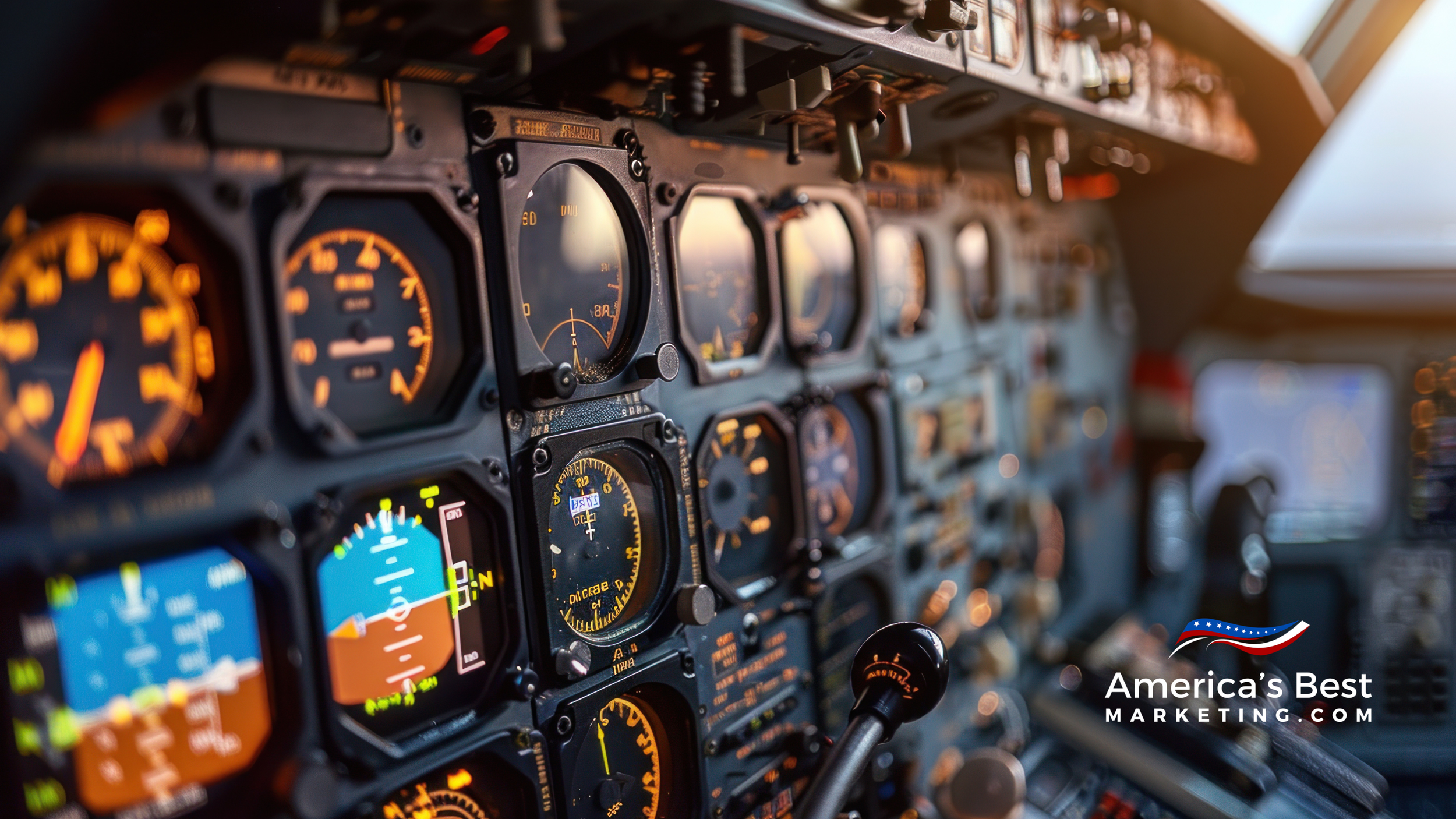 Real estate agent reviewing weekly and monthly marketing dashboards on a laptop with charts and graphs visible.