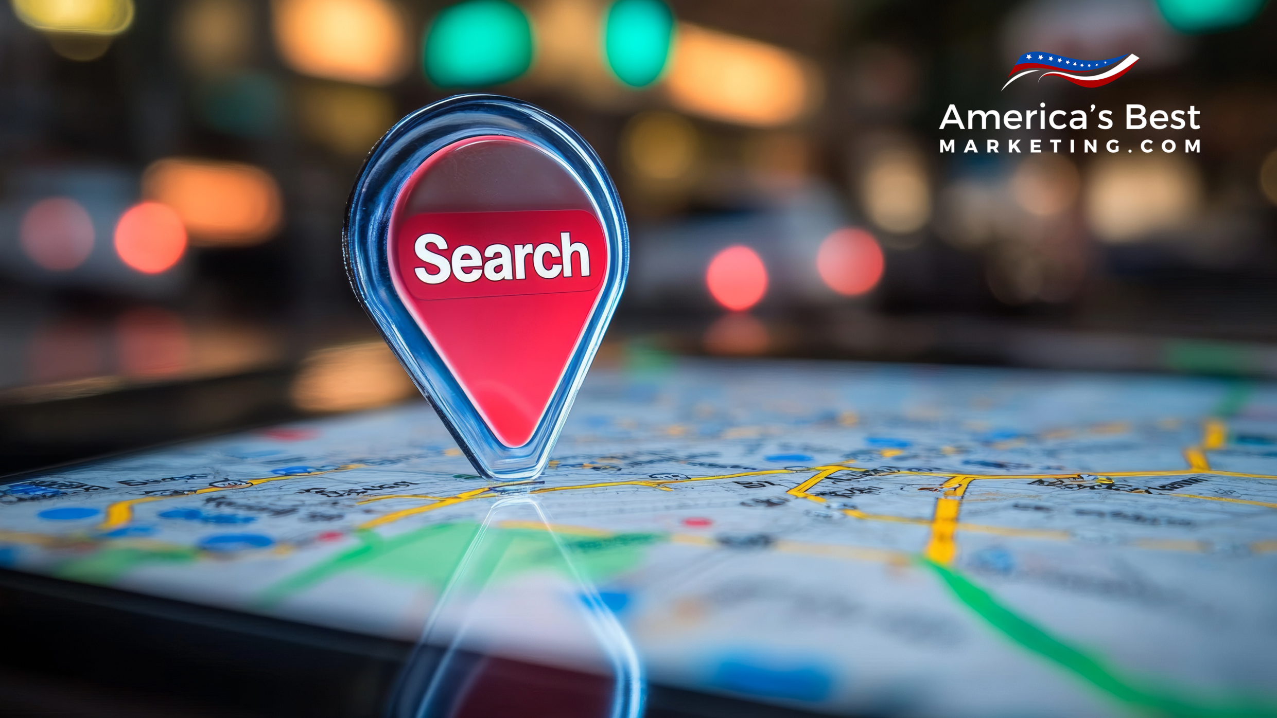 Google Maps search view that highlights local real estate agents across a busy city neighborhood grid