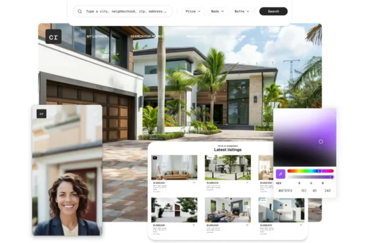 Flexible website designs for real estate agents