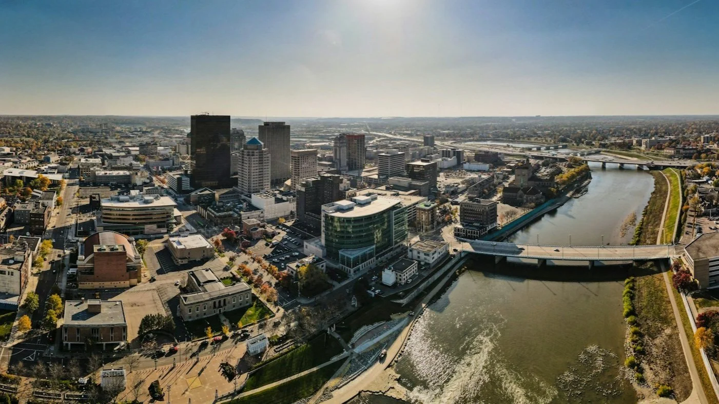 Downtown skyline in Dayton showcasing real estate market opportunities