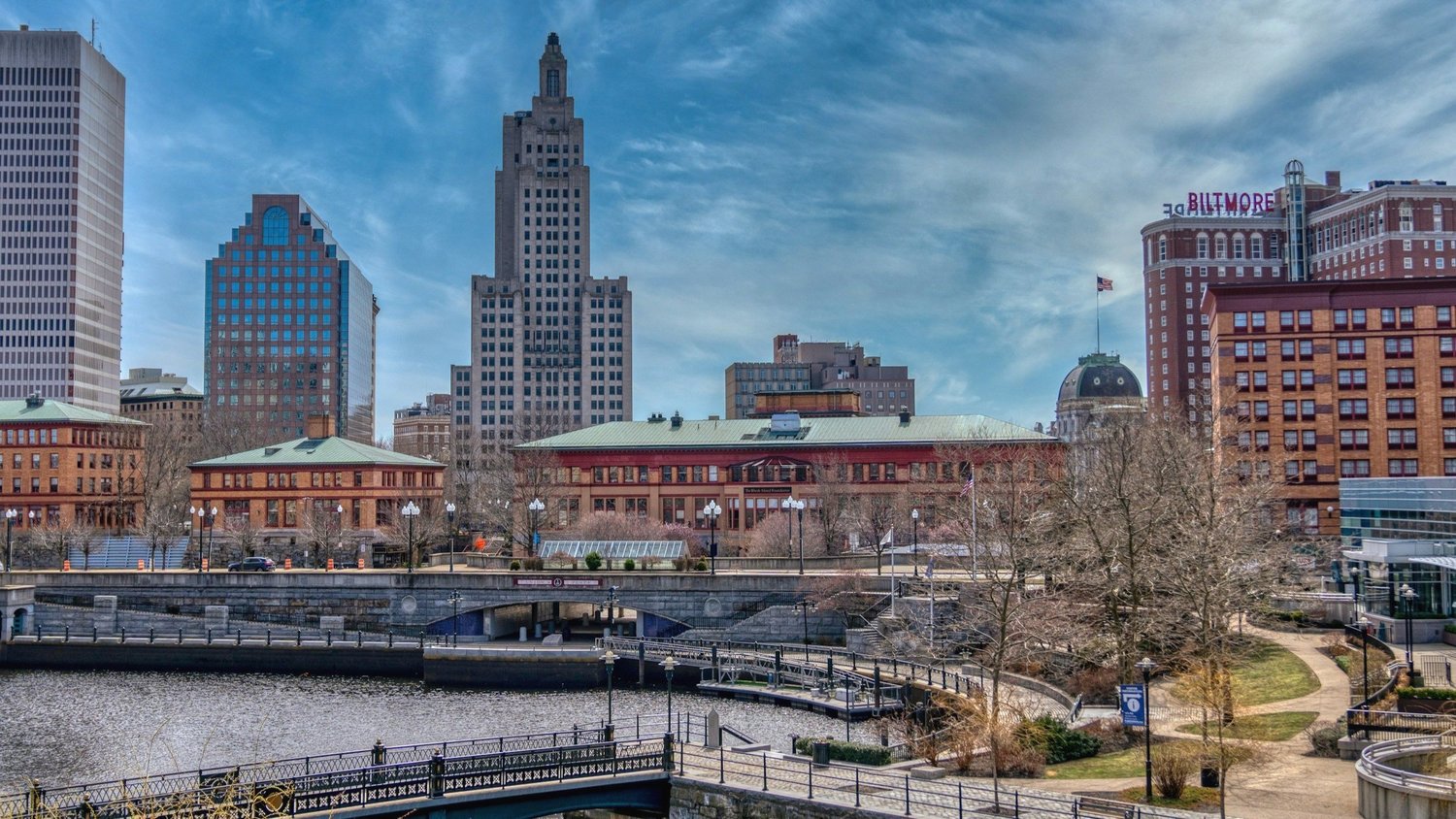 Downtown skyline along the Providence River in Providence showcasing real estate market opportunities