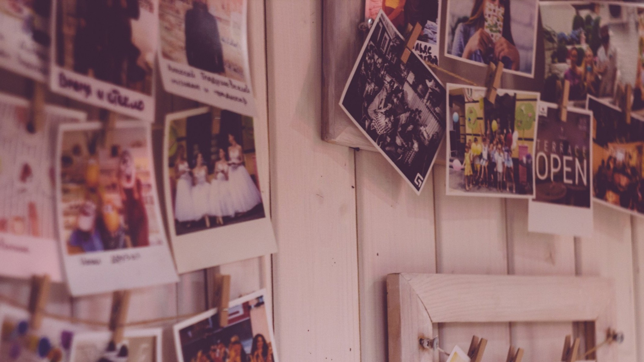 String of Polaroid photos