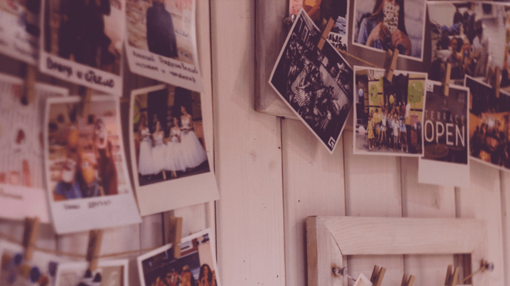 Real estate sphere of influence contacts represented by Polaroid photos