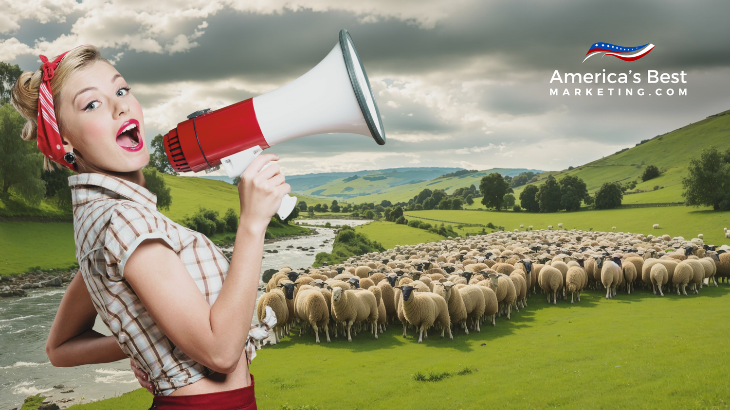 Real estate agent social media icons and phone screen collage highlighting lead generation content workflow.