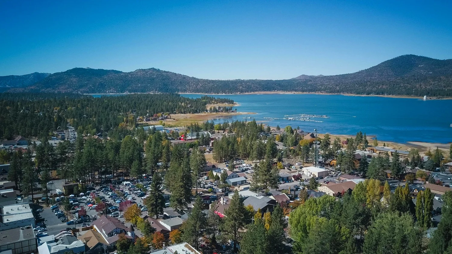 Big Bear Lake lakeside village and marinas showcasing real estate market opportunities