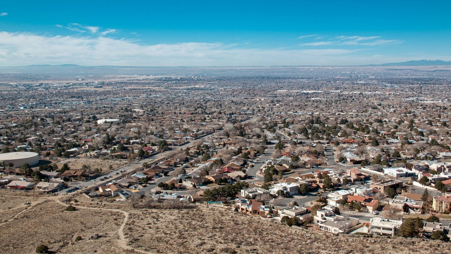 Skyline and Sandia foothills in Albuquerque showcasing real estate market opportunities