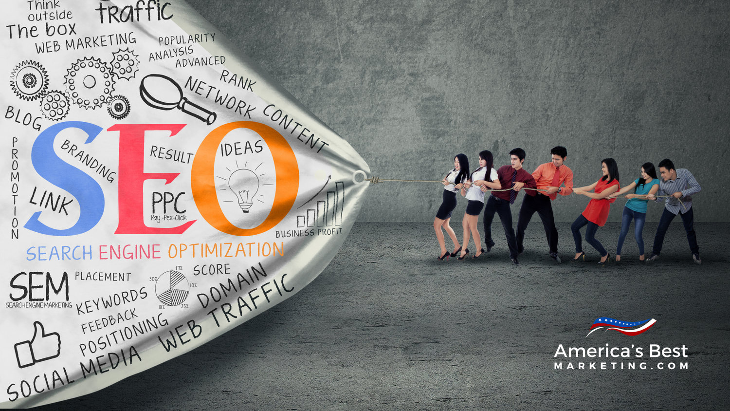 Laptop screen showing local search results with map pins that represent real estate agents winning SEO in their city.