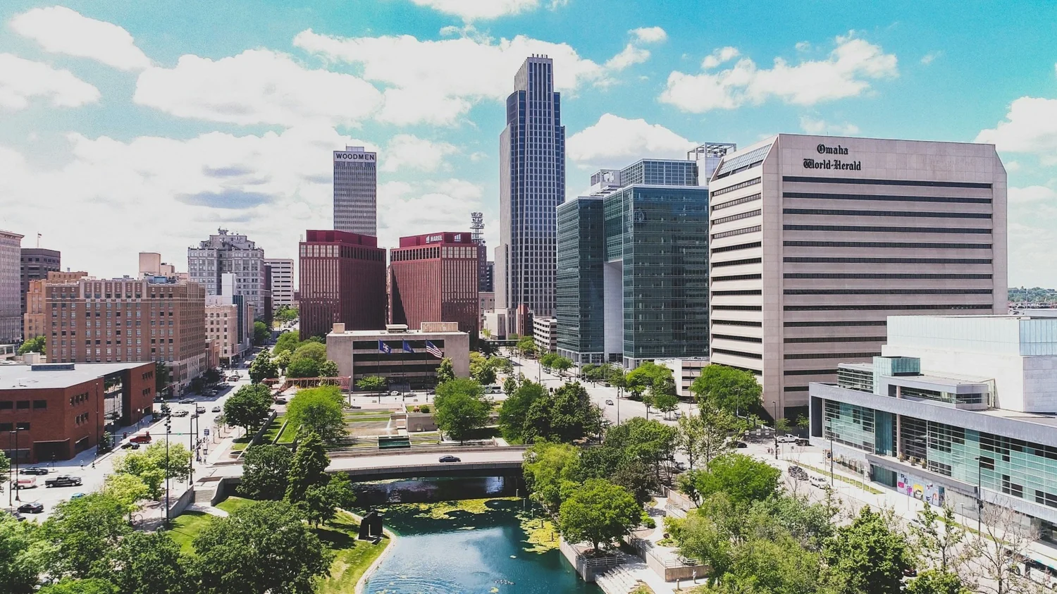 Downtown skyline along the Missouri River in Omaha showcasing real estate market opportunities