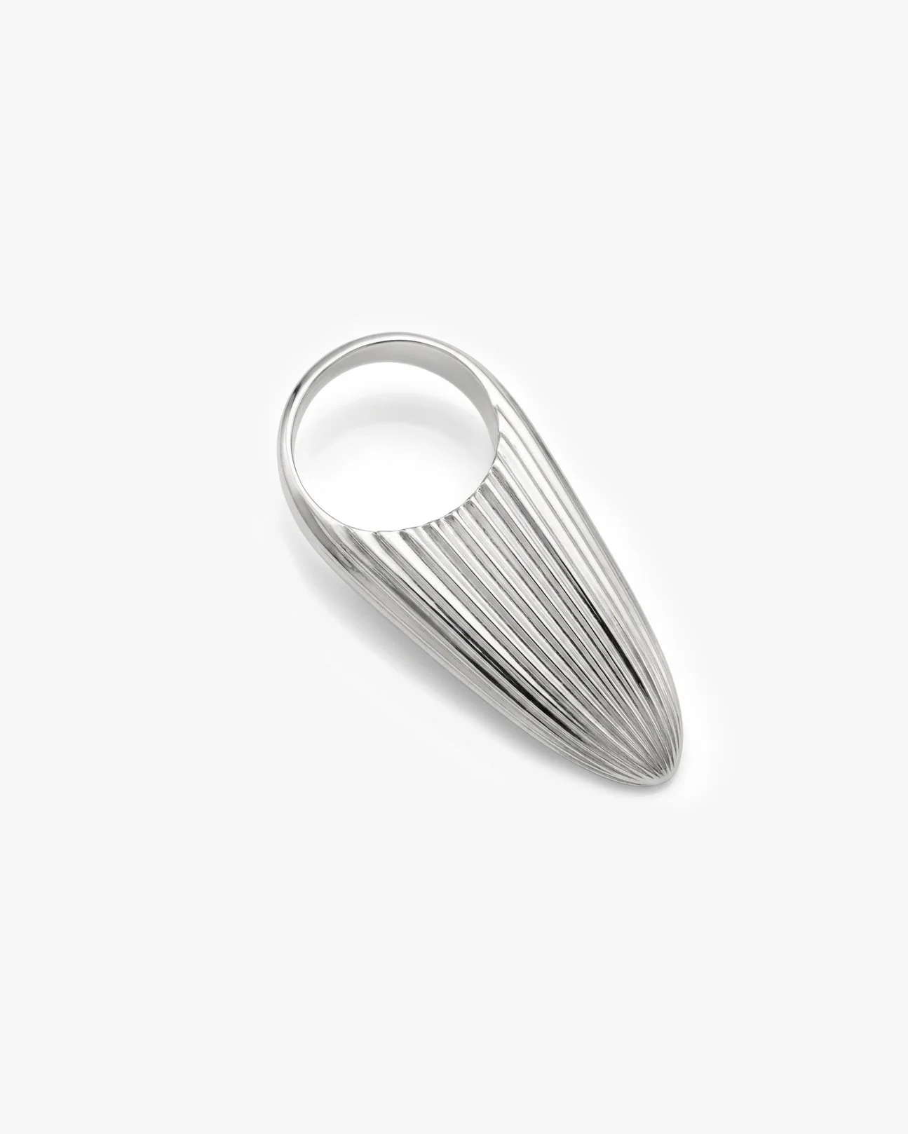 Cone in silver , 'Primordial Form' , Jān