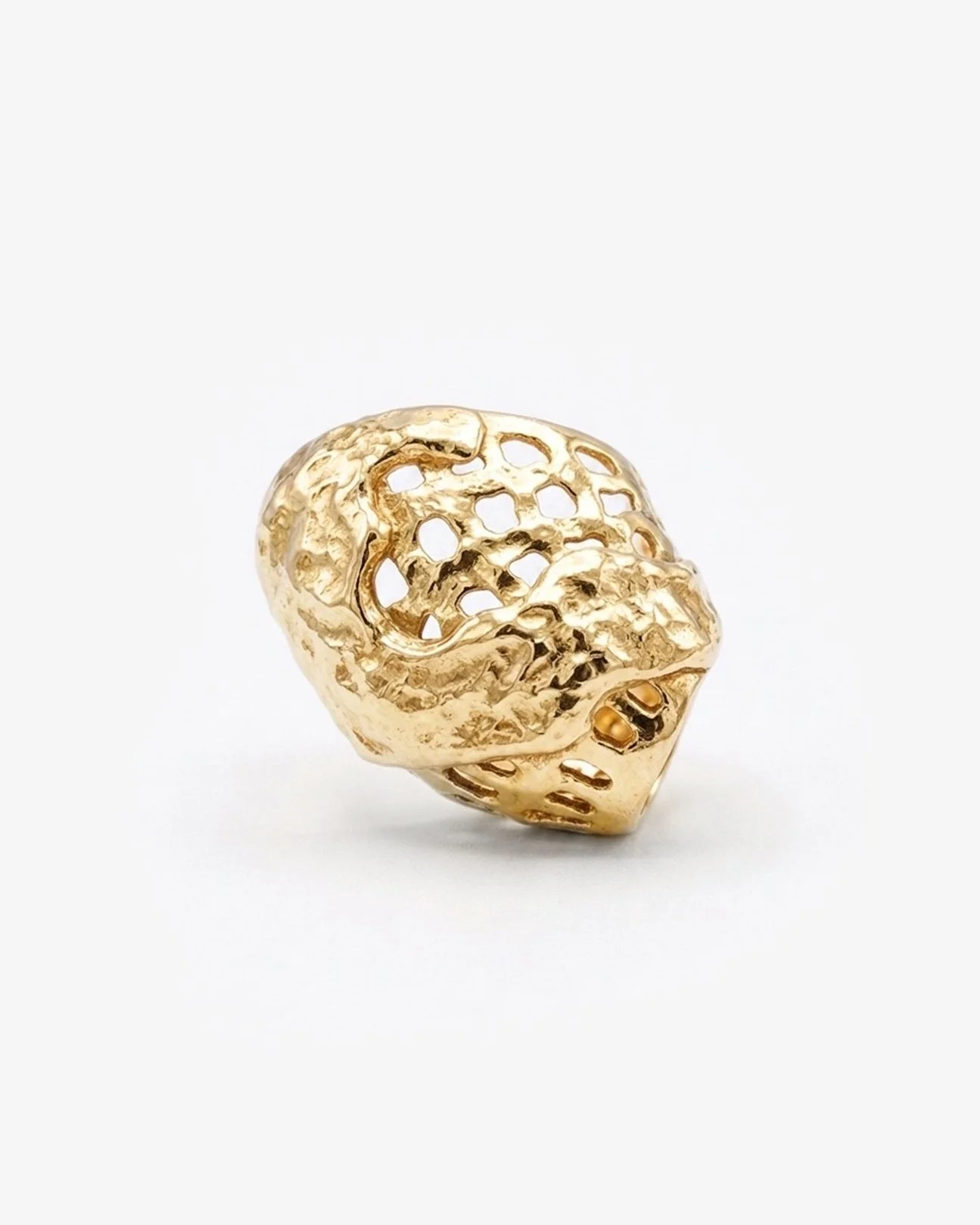 Bolide in gold-plated brass , 'Primordial Form' , Jān