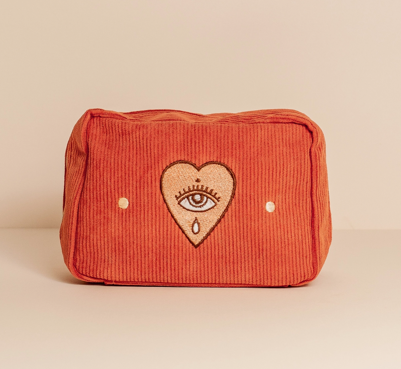 Corduroy Makeup Bag in Rust.png