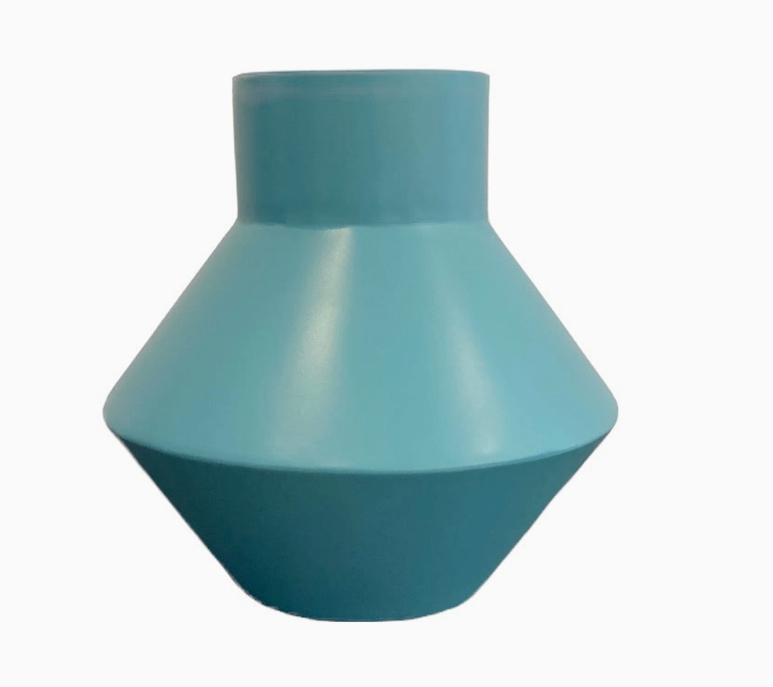 Modern Handmade Metal Vase- Light Blue