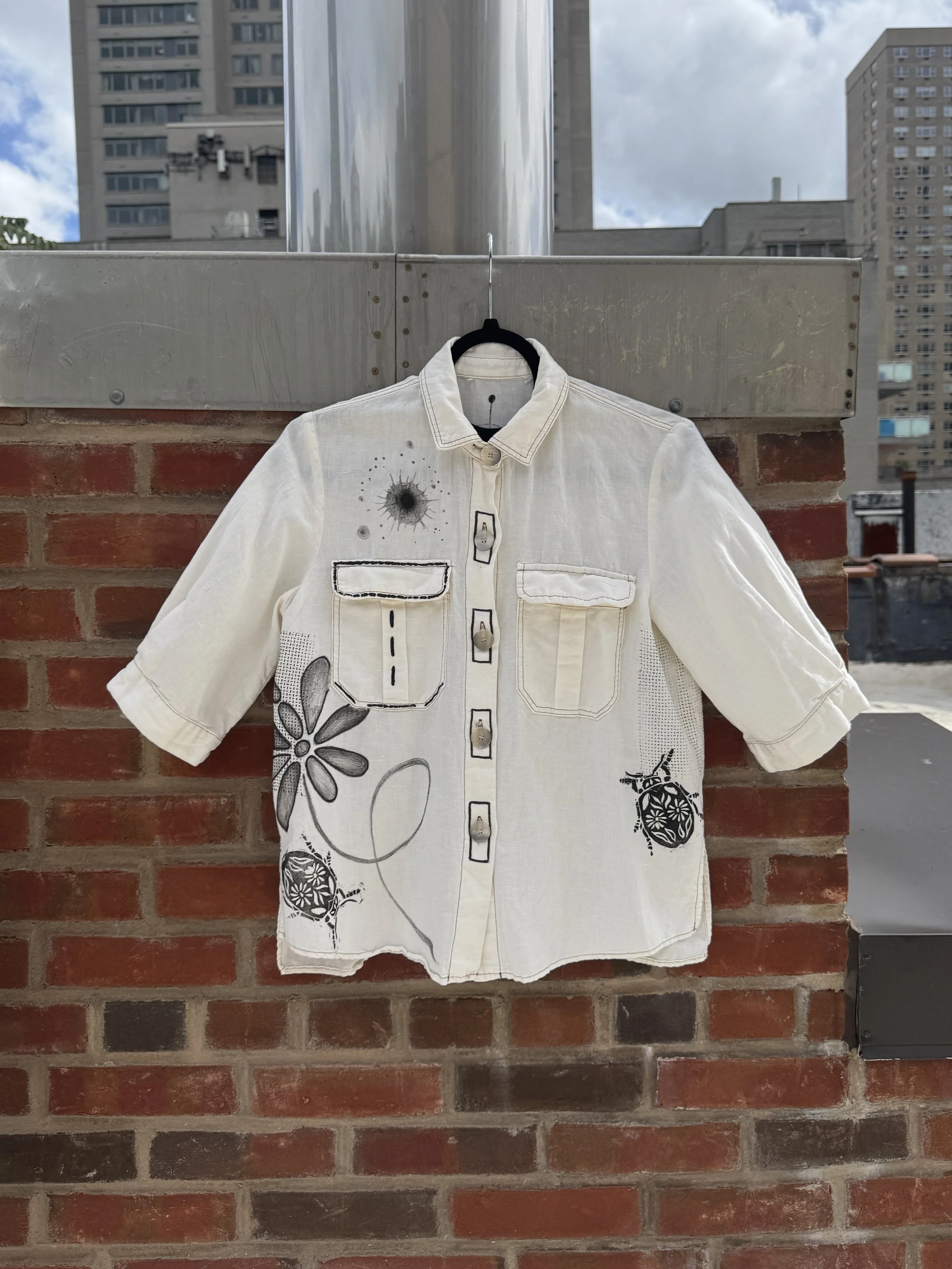 hand-drawn button up