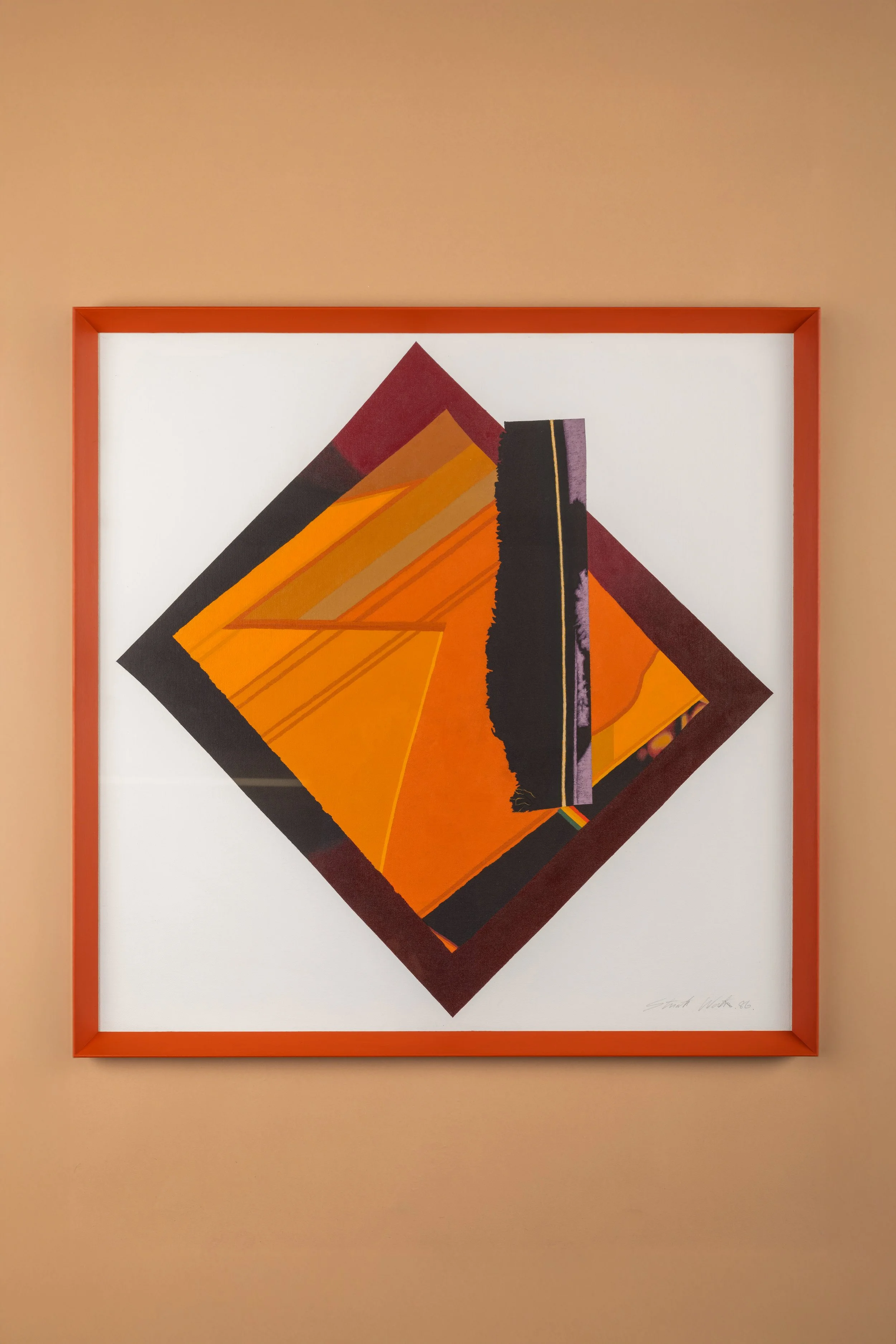 Stuart Walton, Abstract (Orange Composition), 1986