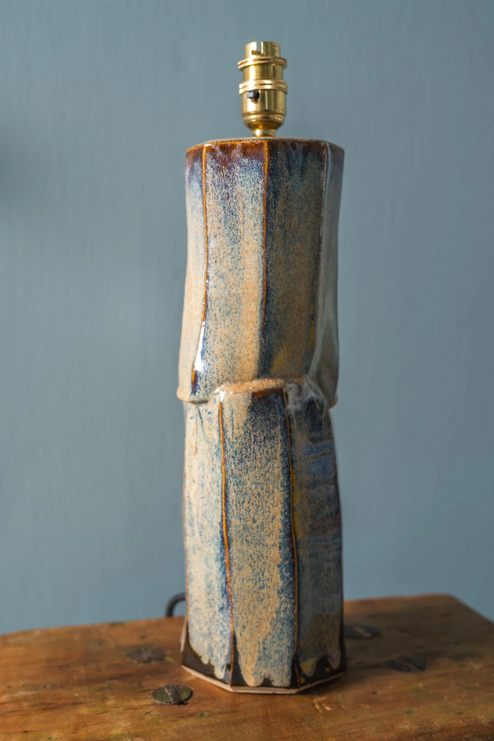 Adam Ross Faceted Stoneware Lamp