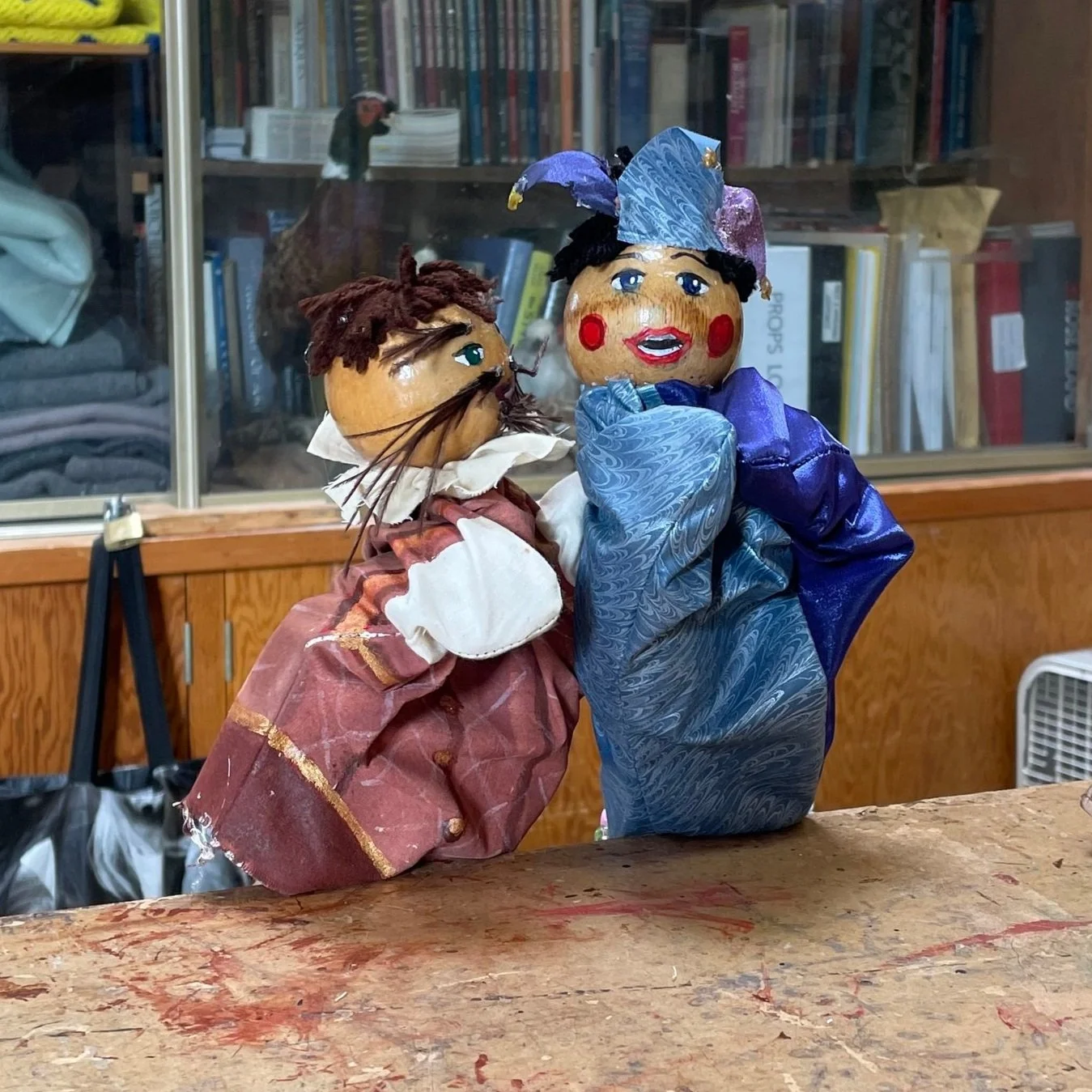 Hand Glove Puppets | Wood, Muslin, Acrylic Paint, Yarn | The Very Book Indeed | Theatre | UBC