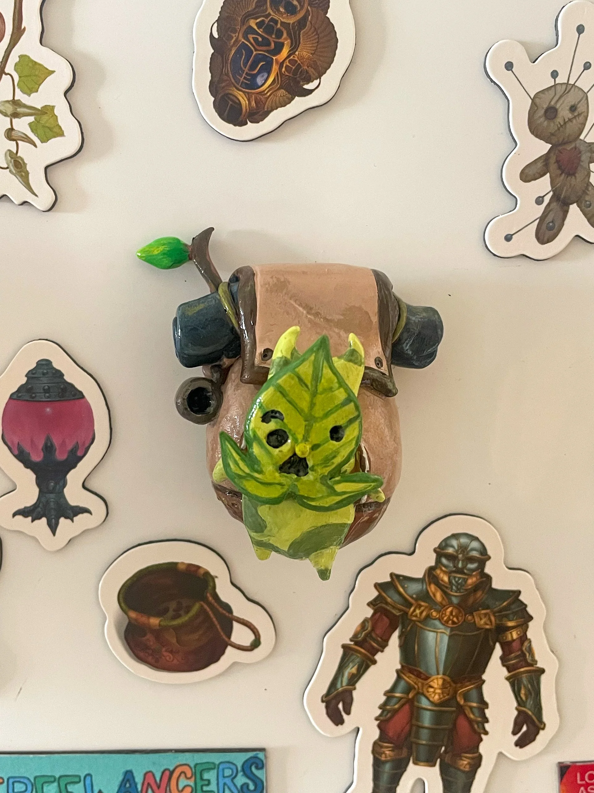 Korok (From Legend of Zelda: Tears of the Kingdom) | Polymer Clay, Acrylic Paint, Magnet