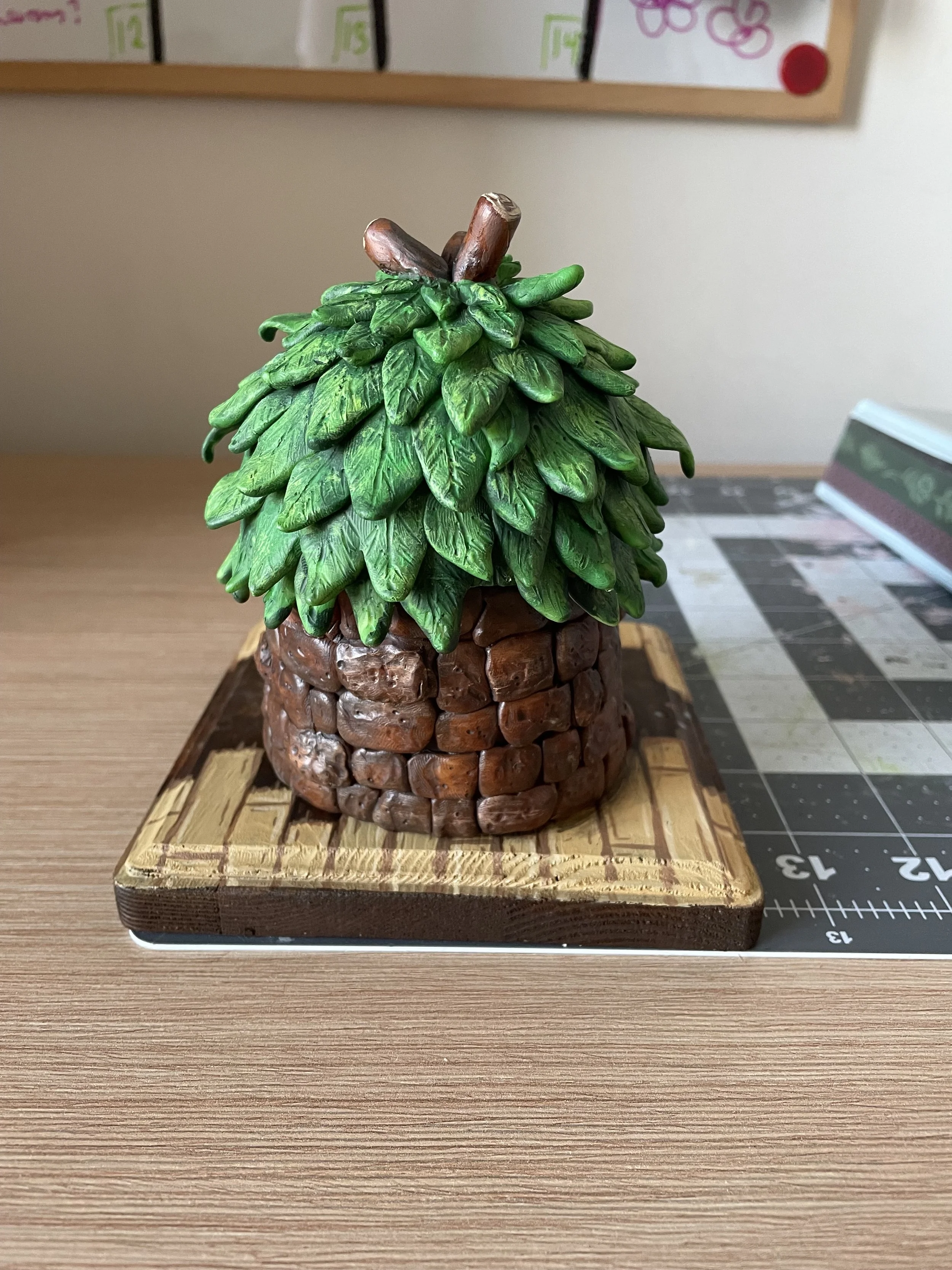 Junimo Hut (From Stardew Valley) | Polymer Clay, Wood, Acrylic Paint